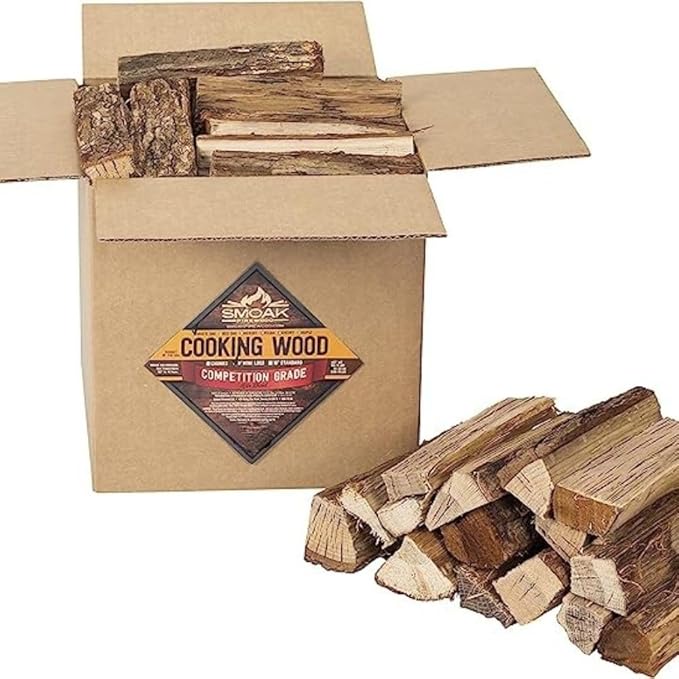 Smoak Firewood’s Cooking Wood Mini Splits - USDA Certified Kiln Dried Wood for Pizza Ovens, Grills, Smokers and BBQing (8inch Pieces, 25-30lbs 1728 Cubic in – Cherry)