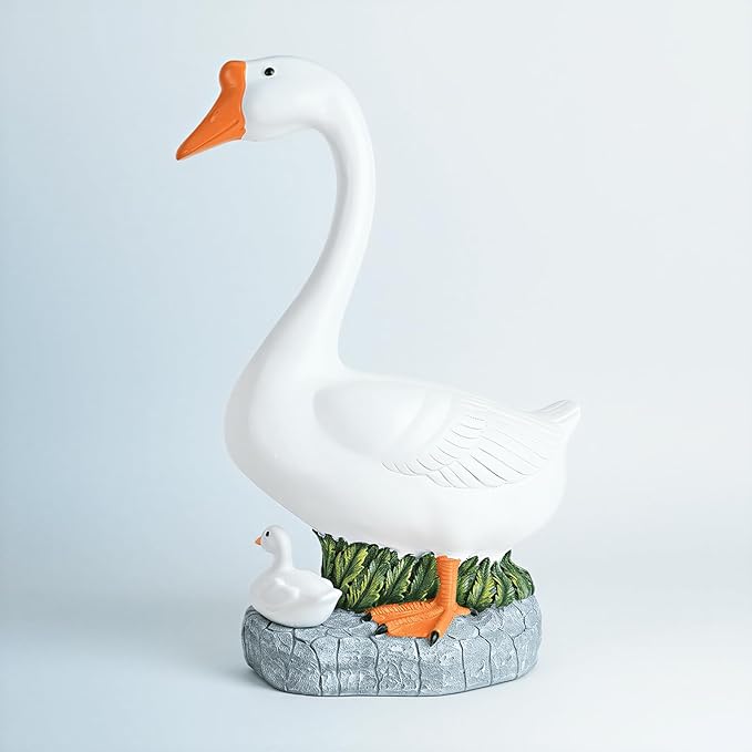 23-inch Statue, Large Porch Goose Statue,Outdoor Statues,Hidden Key Pocket, Outdoor/Indoor Goose Statue for patios and terraces. Porch Goose Protection and Courage, Suitable Gift