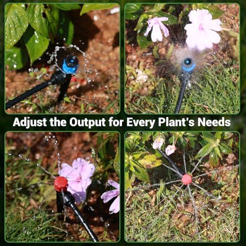 230FT Drip Irrigation Kit with 36 Adjustable Emitters, Push-Fit System