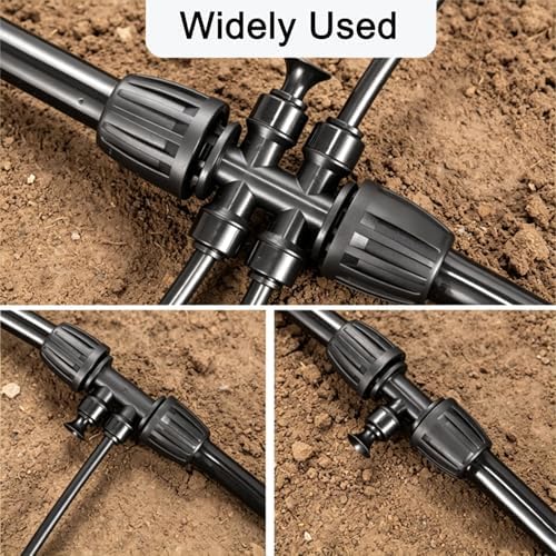 1/4 Inch Drip Irrigation System End Closure Parts, Quick Connect End Plugs Compatible with Tee Connectors, Water‑Saving Irrigation Accessories