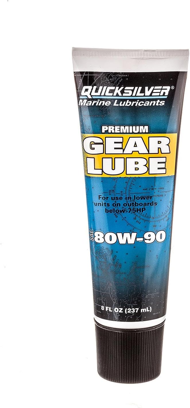 Quicksilver by Mercury Marine 80W-90 Premium Gear Lube, Marine Engine, 9 Oz.