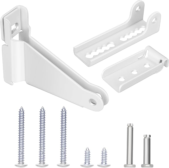 Storm Door Closer Bracket, Reinforced Repair Jamb Bracket Compatible with Andersen Emco, Larson, Pella, 40201 Door Repair Kit, Protecting Doors from Damage from Strong Winds (White)