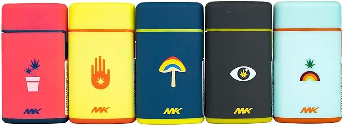 MK Lighter 5-Pack Torch Flame Pocket Lighters, Refillable and Multipurpose, Ideal for Candles, BBQ, Camping, and Everyday Use (Trip-5PC)