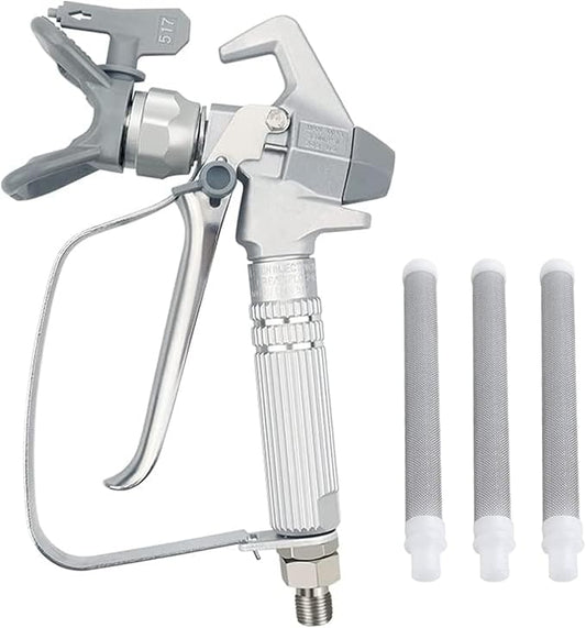 Airless Paint Spray Gun Sprayer High Pressure 3600 PSI 517 Nozzle Tip for Sprayer with 3 Pcs Filter JW-G3