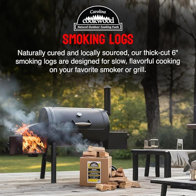 Smoking Wood Mini Splits, 6-Inch Firewood Logs, Naturally-Cured Maple Hardwood for Wood-Fired Ovens, Smokers, BBQ & Charcoal Grills, USA Made, 12-17 lbs., 800 Cubic Inches
