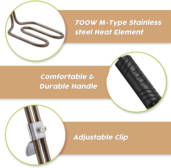 Kitosun Electric Charcoal Starter – Superior BBQ Grill Fireplace Coal Lighter Easy & Quick Ignite Briquettes |No Sparks or Flames | 304 Stainless Steel Coils Elements 5ft Long Cable (Extra Long 700W)