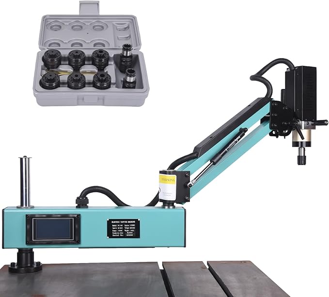 Doppy Electric Tapping Machine M3-M16,360° Multi-directions Tapping Machine 0-375rpm/min,8PCS Collets,Rated Power 600W,Voltage AC 220V,for Machinery Manufacturing,Mould machinery and other industries
