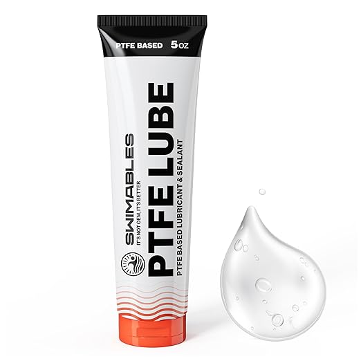 Swimables 5 oz Pool PTFE Lube - PTFE-Based Sealant for Pool o Ring Lube, Gaskets & Pools Equipment - Long Lasting Magic Lubes for Pools Filter Lubes, Spa Pumps - Waterproof & Non-Melting - 1 Pack