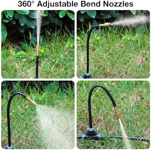 MIXC 360° Drip Irrigation Misting Copper Nozzles for 1/4" Irrigation Tubing