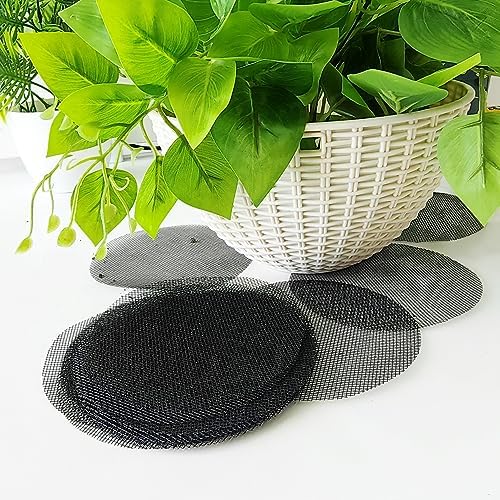 RooTrimmer 200 Pack 68MM, 2.7 inch Round Mesh Nets for Block Soil Leaking of 4 inch Nursery Pots(or Other Pots Bottom Around 2.7")