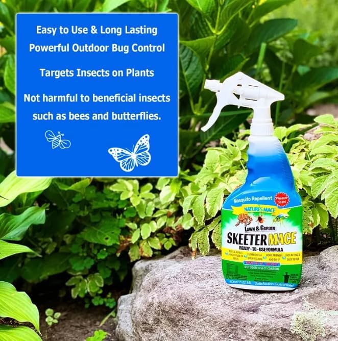 Skeeter MACE Natural Outdoor Mosquito and Pest Control Concentrate, 1 Gallon Concentrate, Repel Mosquitoes, Ants, Spiders, Ticks, Fleas, Flies, Safe to Use Around People, Pets, and Plants