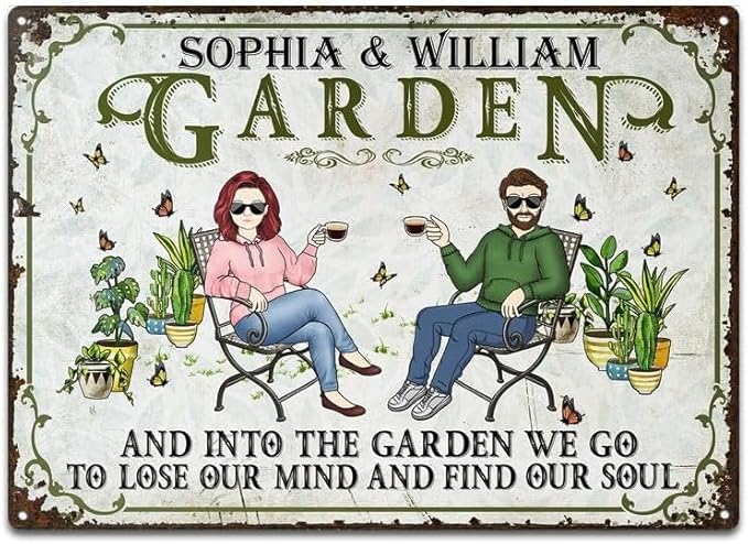 And Into The Garden I Go Gardening, Garden Sign, Personalized Custom Classic Metal Signs Garden Yard Wall Decorative Metal Sign (17)