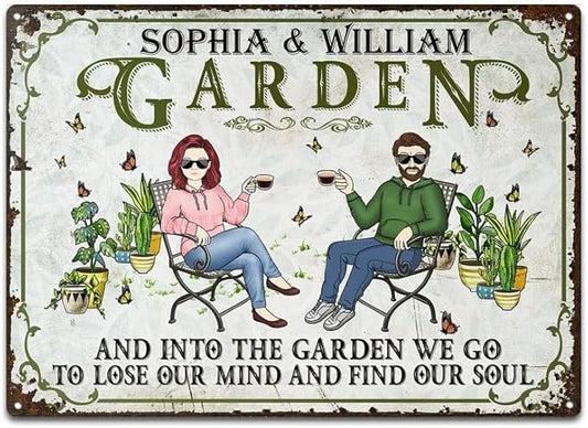 And Into The Garden I Go Gardening, Garden Sign, Personalized Custom Classic Metal Signs Garden Yard Wall Decorative Metal Sign (17)