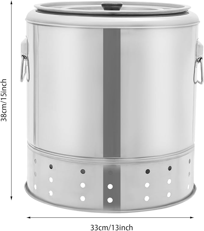 Portable Barbecue Charcoal Barrel Grill, Stainless Steel Surround Charcoal Kebab Grill with 20 Skewers for Travel Camping Picnic Patio Backyard