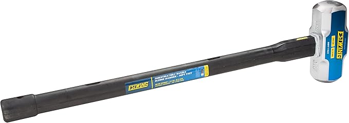 Estwing 14 lb Soft Face Sledge Hammer - 30" Indestructible Handle, Shock-Absorbing Grip, Overstrike Resistant
