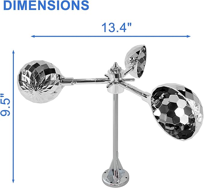 Bird Reflective Spinning Deterrent Devices for Outside Keep Birds Away Pigeon Woodpeckers Deterrent for Garden Roofs, Silver