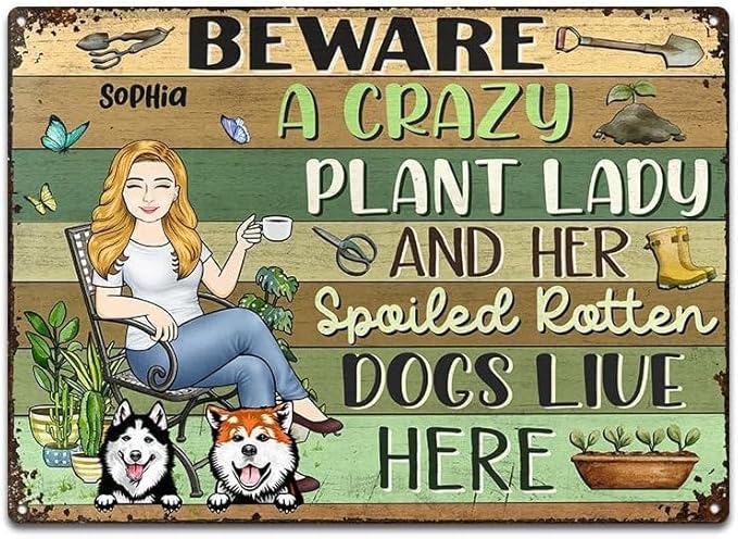 And Into The Garden I Go Gardening, Garden Sign, Personalized Custom Classic Metal Signs Garden Yard Wall Decorative Metal Sign (11)
