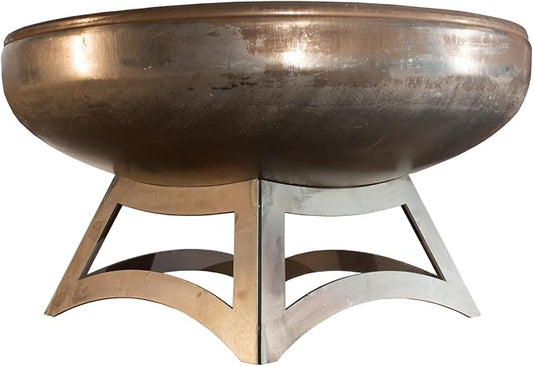 Liberty Fire Pit – Ohio Flame Wood Burning Outdoor Fire Pit - 24" Diameter with Hollow Base (Made in USA)