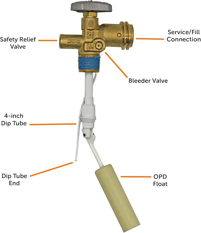 Flame King VOPD30 30-Pound Propane Tank Cylinder OPD (Overfill Protection Device) Valve
