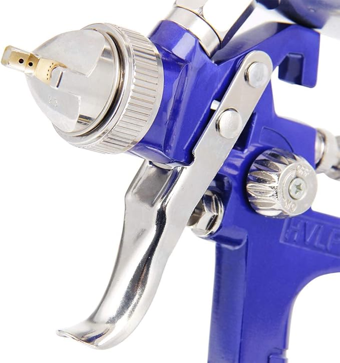 BANG4BUCK Professional HVLP Gravity Feed Air Spray Gun, 1.4mm 1.7mm 2.5mm Nozzles, 1000cc Aluminum Cup with Gauge for Auto Paint, Primer, Clear/Top Coat & Touch-Up