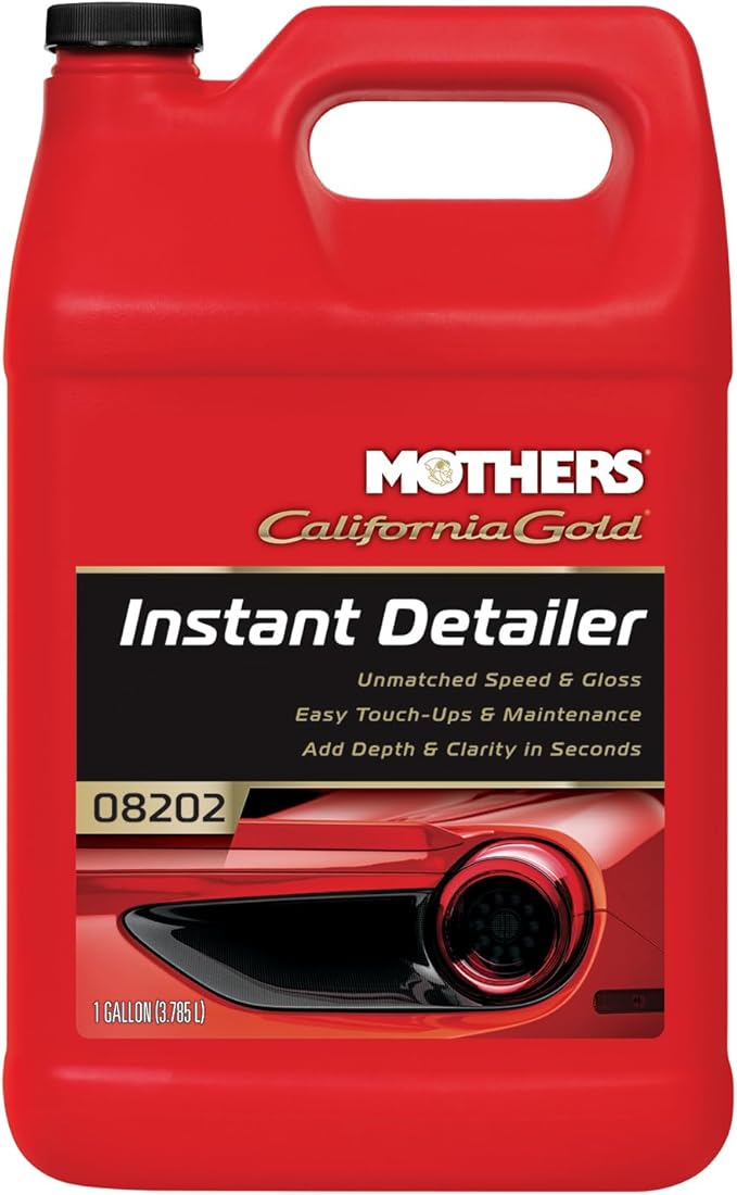 Mothers California Gold Instant Detailer, 1 gal. – Removes Smudges, Dust & Fingerprints, Boosts Gloss & Slickness, Lubrication for Clay Bars, Quick Touch-ups & Maintenance Between Washes (08202)