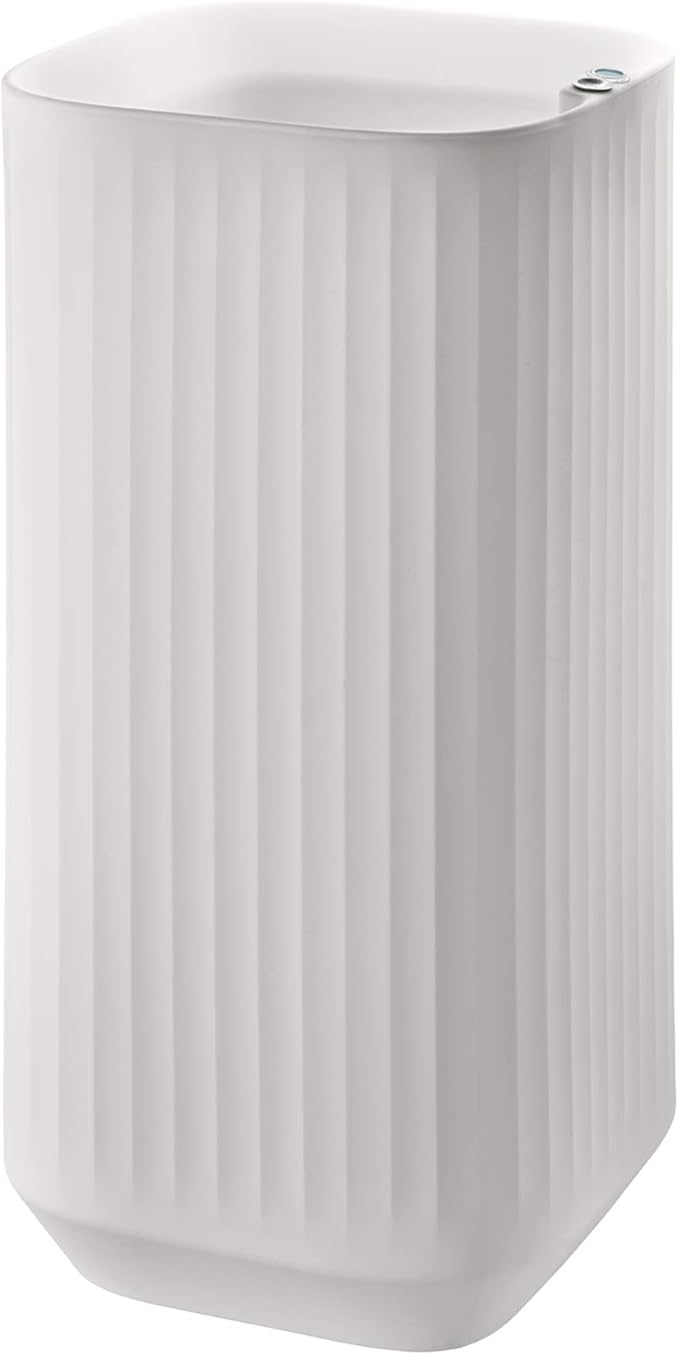 Crescent Garden Modular Self-Watering Tall Planter for Indoor & Outdoor, Modern Tall Square Planter with TruDrop Water Level Indicator for Patio, Corners, Entrance Decor- 20"x20"x38"H (Alpine White)