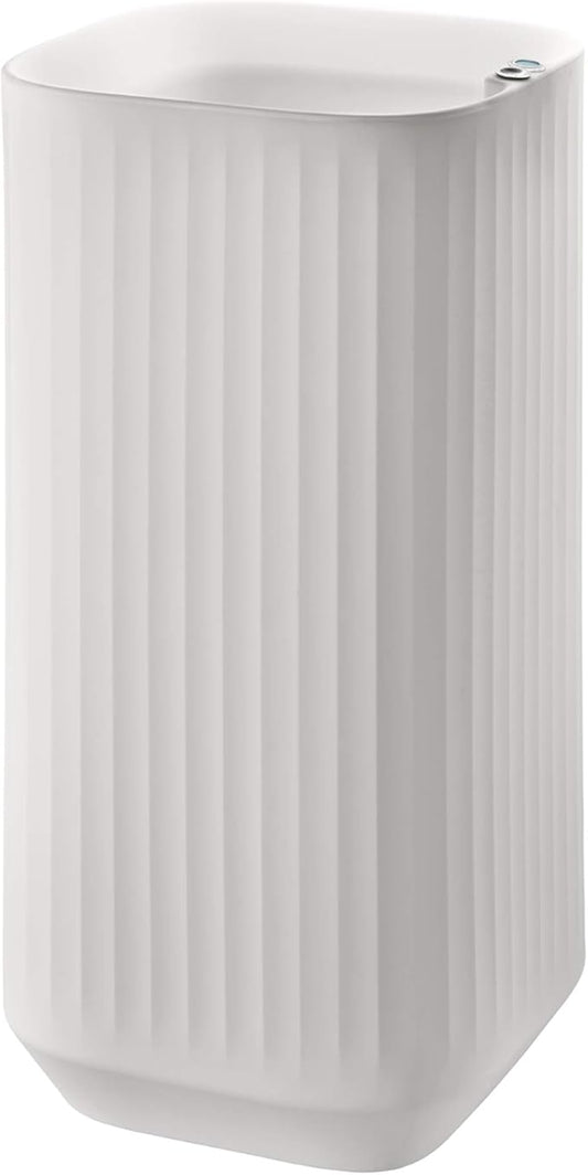 Crescent Garden Modular Self-Watering Tall Planter for Indoor & Outdoor, Modern Tall Square Planter with TruDrop Water Level Indicator for Patio, Corners, Entrance Decor- 20"x20"x38"H (Alpine White)