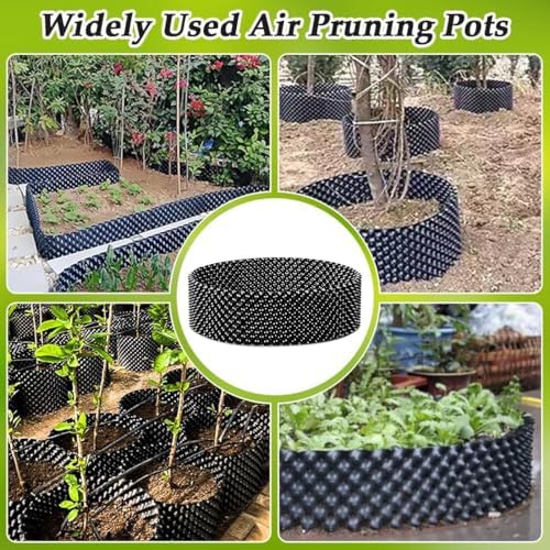 RooTrimmer Air Pruning Containers 60 Gallon 2P, Raised Garden Bed Large Tree Pos New Plastic Nursery Pot Fruit Vegetable Garden Grow beds (4 ft Diameter), Black