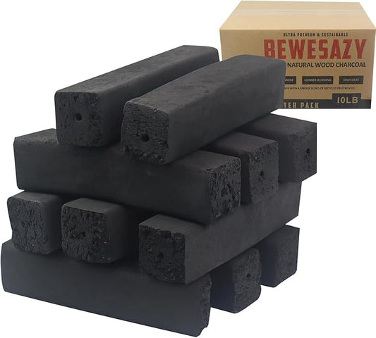 Charcoal for Grilling Suitable for Dining and Family Gatherings Party BBQ Charcoal 100% Natural Smokeless (10 LB)