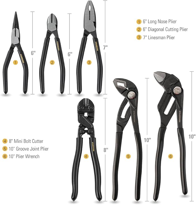 STARWORK TRUE MECHANIC™ 169-Piece Mechanics Tool Set, Professional, Metric