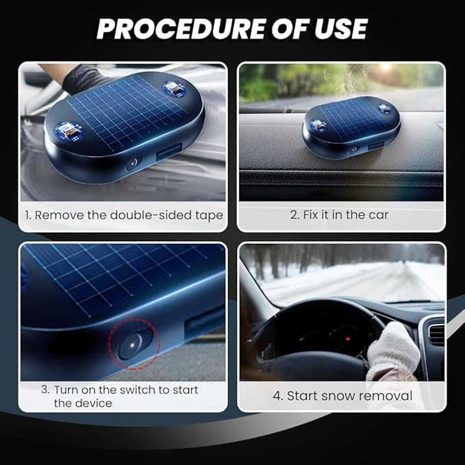 soputry Anti-Freeze Electromagnetic Car Snow Removal Device, 2026 New Antifreeze Snow Removal Instrument, Defroster for Car Windshield Antifreeze Device (2 Pcs)