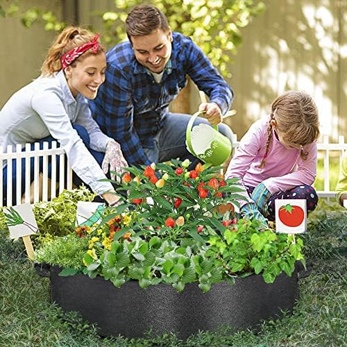ZtohPyo 15 Gallon Plant Grow Bags, Round Fabric Raised Garden Beds Planter Pots with 2 Handles,Durable Breathe Cloth Planting Bed Gardening Container to Grow Vegetables for Outdoor Plants