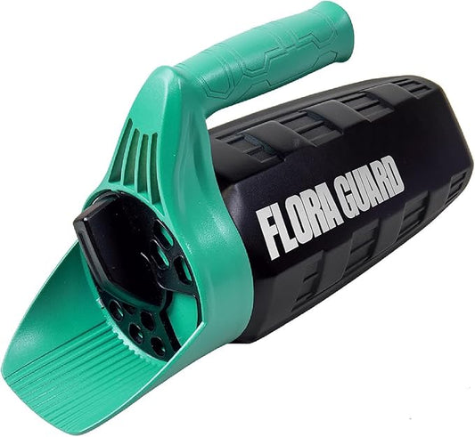 FLORA GUARD Hand Spreader Shaker, Multiple Adjustable Opening Sizes for Grass Seed, Fertilizer & Earth Food, Snow Salt, Ice and Snow Melt, Lightweight and Easy to Use for Women & Seniors– Up to 30Oz