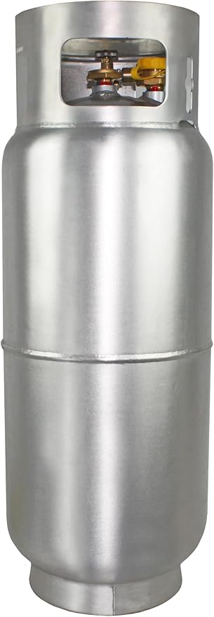 Flame King 43.5LB Aluminum Forklift Propane Tank with Gauge, Corrosion-Resistant and Rust-Free, DOT and TC Compliant, Lightweight, Rugged-Designed