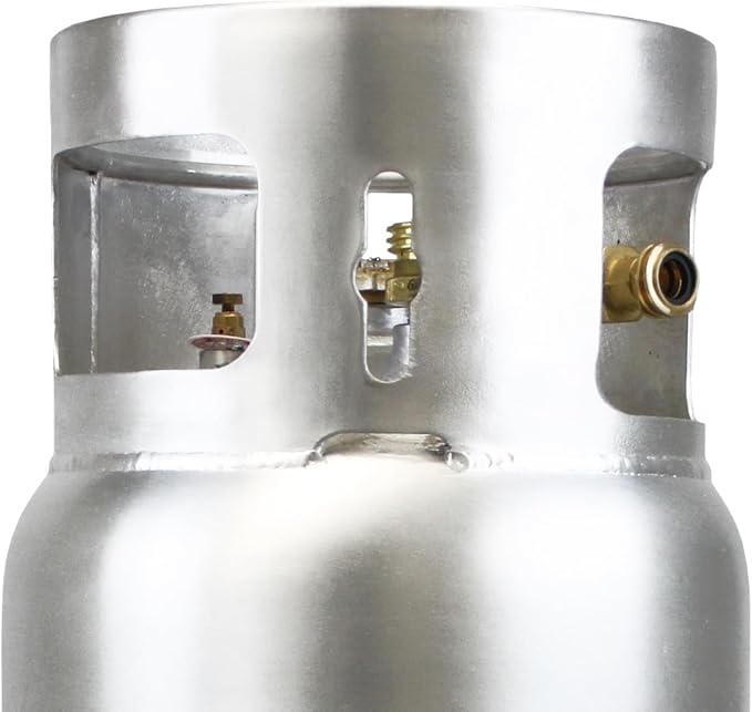 Flame King 33.5lb Aluminum Forklift Propane Tank with Gauge, DOT and TC Compliant, Lightweight, Rugged-Designed