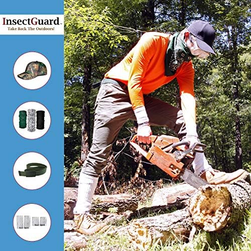 Tick Gaiters - Permethrin Treated, Ticks, Mosquitoes, Flies & More Insect Repellent, Unisex Adult, (Green/White) Complete Package 2