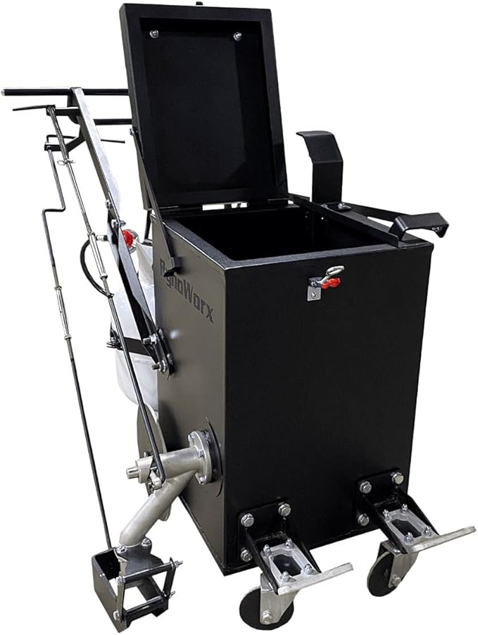 Asphalt Kingdom Crack Fill Melter Applicator: RynoWorx RY10MA-Elite Hot Sealant Kettle With Dispensing Shoe
