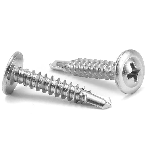 #10 x 1 Sheet Metal Screws 100PCS 410 Stainless Steel Truss Head Fast Self Tapping Screws by SG TZH