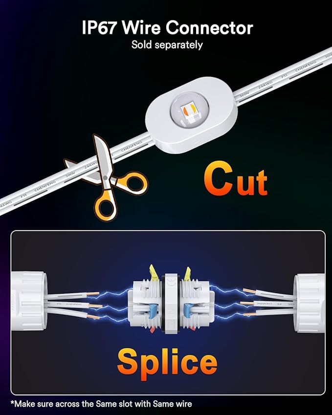 Lumary Permanent Outdoor Lights 2 with Remote for House, 200ft with 120 RGBAICW LEDs 7200lm for Home Daily & Accent Lighting, 110+ Scenes for Christmas Decor, IP67 Waterproof, Work with Alexa Google