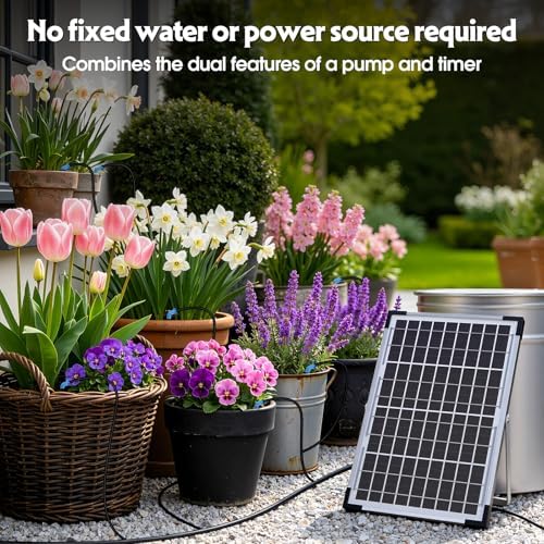 10W Solar Automatic Plants Watering System for Summer Garden Drip