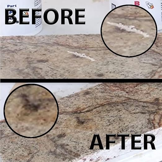 RocketGel 25 Minute Professional Epoxy Countertop Kit for Granite, Tile, and Quartz Countertop Repair Kit, Tile Crack Repair, Chips and Fills Epoxy Grout