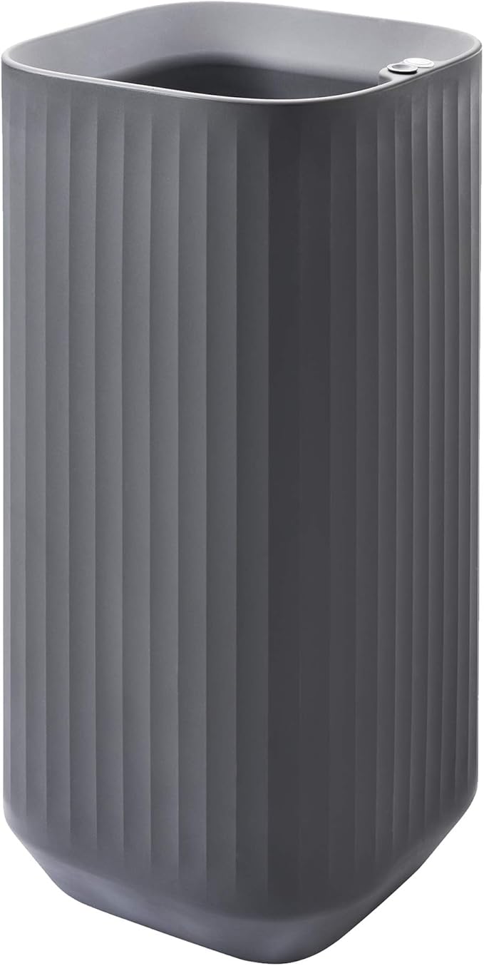 Crescent Garden Modular Self-Watering Tall Planter for Indoor & Outdoor, Modern Tall Square Planter with TruDrop Water Level Indicator for Patio, Corners, Entrance Decor- 20"x20"x38"H (Slate)