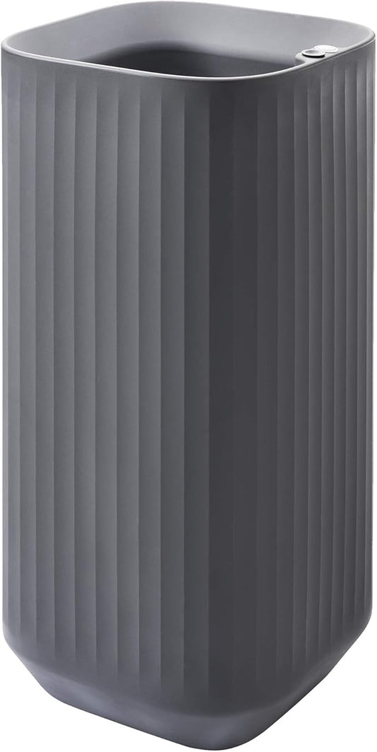 Crescent Garden Modular Self-Watering Tall Planter for Indoor & Outdoor, Modern Tall Square Planter with TruDrop Water Level Indicator for Patio, Corners, Entrance Decor- 20"x20"x38"H (Slate)