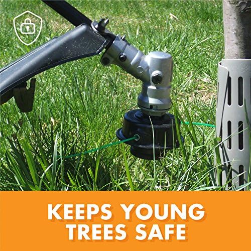 Dimex EasyFlex Plastic Tree Trunk Protectors, 6 Count, Grey (1131-6C), Gray