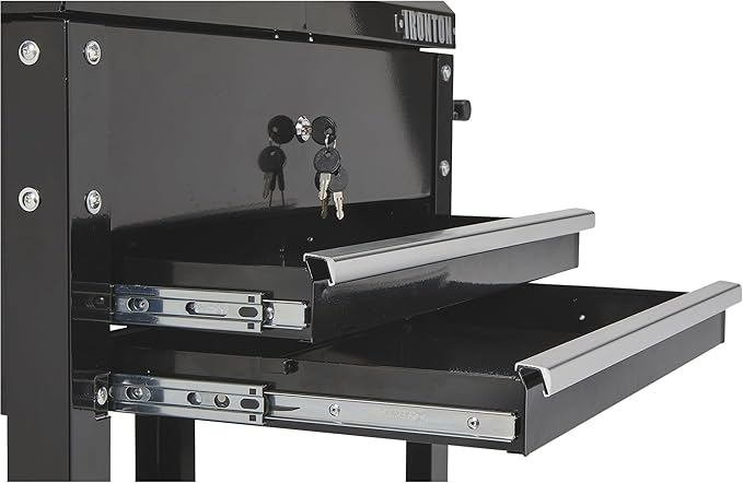 Ironton 28in. 2-Drawer Tool Cart - 30-1/2in.L x 14-1/2in.W x 33in.H, 350-Lb. Capacity