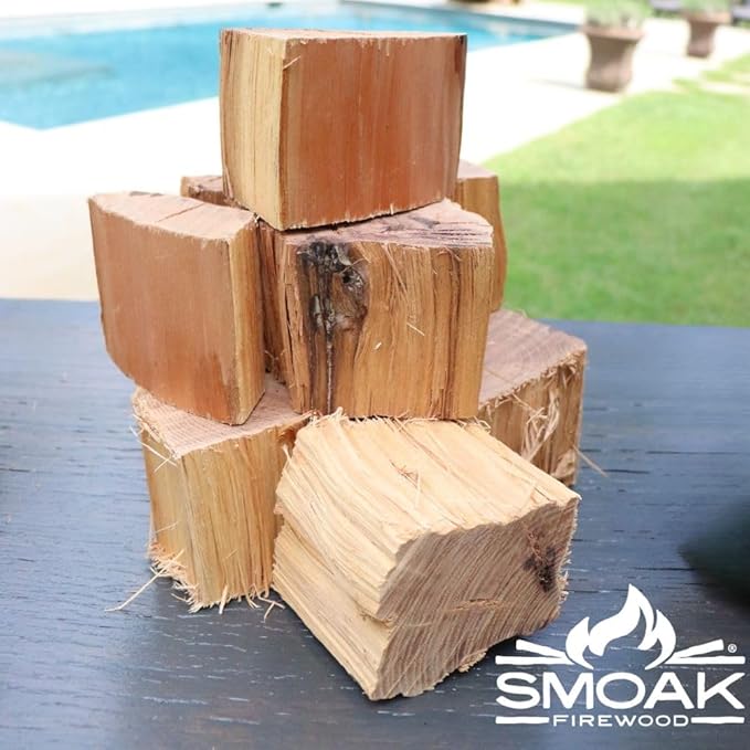 Smoak Firewood’s Cooking Wood Chunks (Competition Grade) USDA Certified for Smoking, Grilling or Barbequing (Cherry 25-30lbs 1728 Cubic in.)