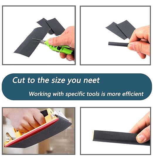 60 Pcs 9x3.6 Inch 6 Grit Mixed Packing Wet and Dry Sandpaper Sheets, Woodworking Furniture/Automobiles/Metal/Lacquer Polishing Sanding Sheets, 80/150/320/600/1000/1500 Grit