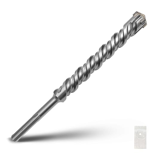 1-1/2 x 15 inch SDS Max Rotary Hammer Drill Bit, 38x380mm Carbide Tip Masonry Drill Bit,Concrete Drill Bit for Masonry, Brick, Stone, Concrete (Length :380mm / 15 inch, 38mm (1-1/2 in) Diameter)