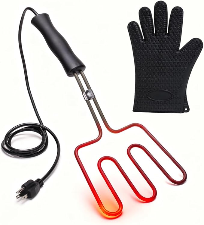 800W Electric Charcoal Starter Fire Lighter for BBQ Grill Smoker Fireplace, Firepit, Stove - Quickly Ignite Coals Briquettes Without Lighter Fluid or Matches - 4.6 FT Power Cord