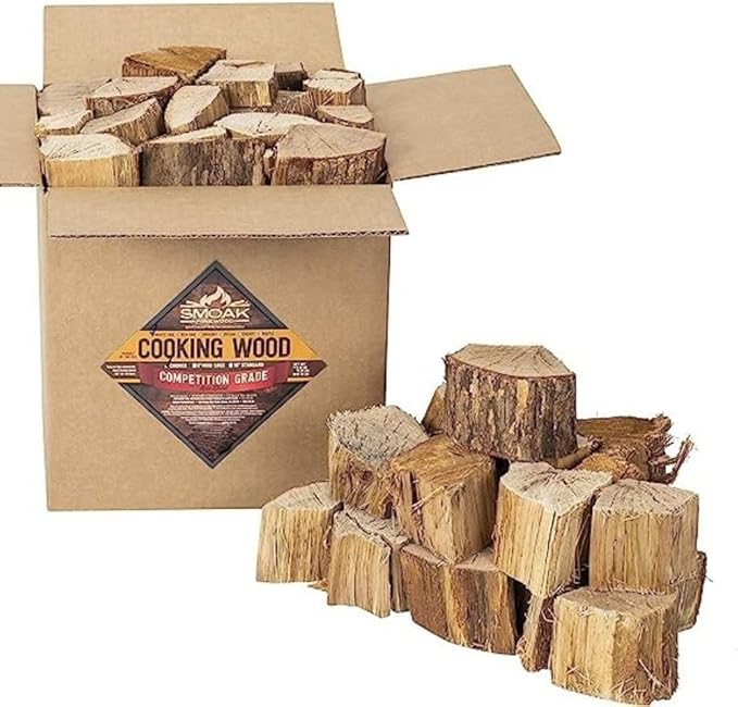 Smoak Firewood’s Cooking Wood Chunks (Competition Grade) USDA Certified for Smoking, Grilling or Barbequing (Cherry 25-30lbs 1728 Cubic in.)